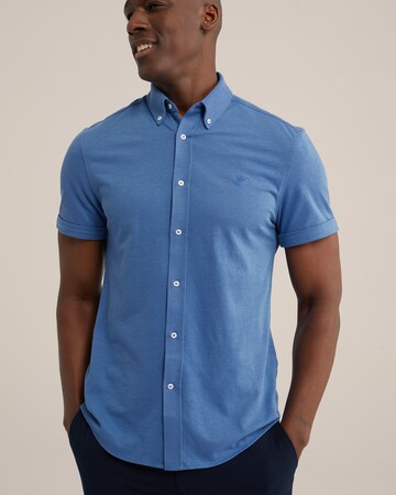 WE Fashion Slim fit Overhemd in Blauw