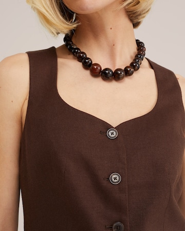 WE Fashion Γιλέκο κουστουμιού σε καφέ