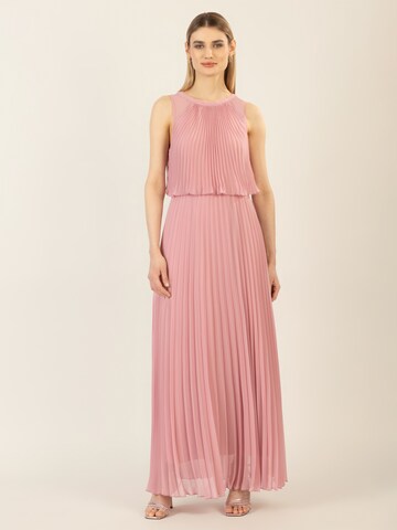 APART Evening Dress in Beige: front