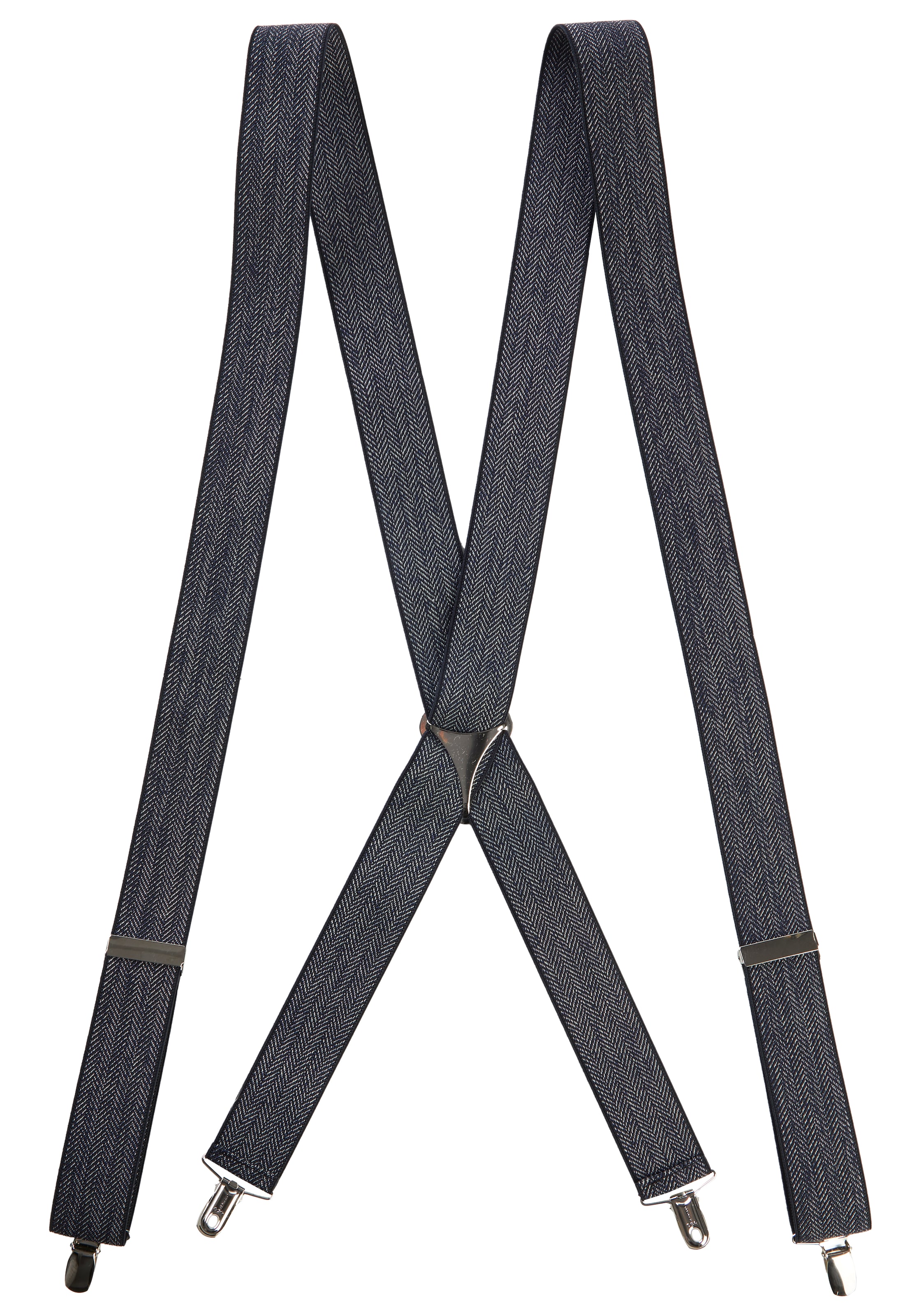 Man's World Suspenders in Blue: front