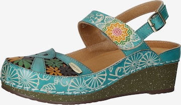 Laura Vita Sandals in Blue: front