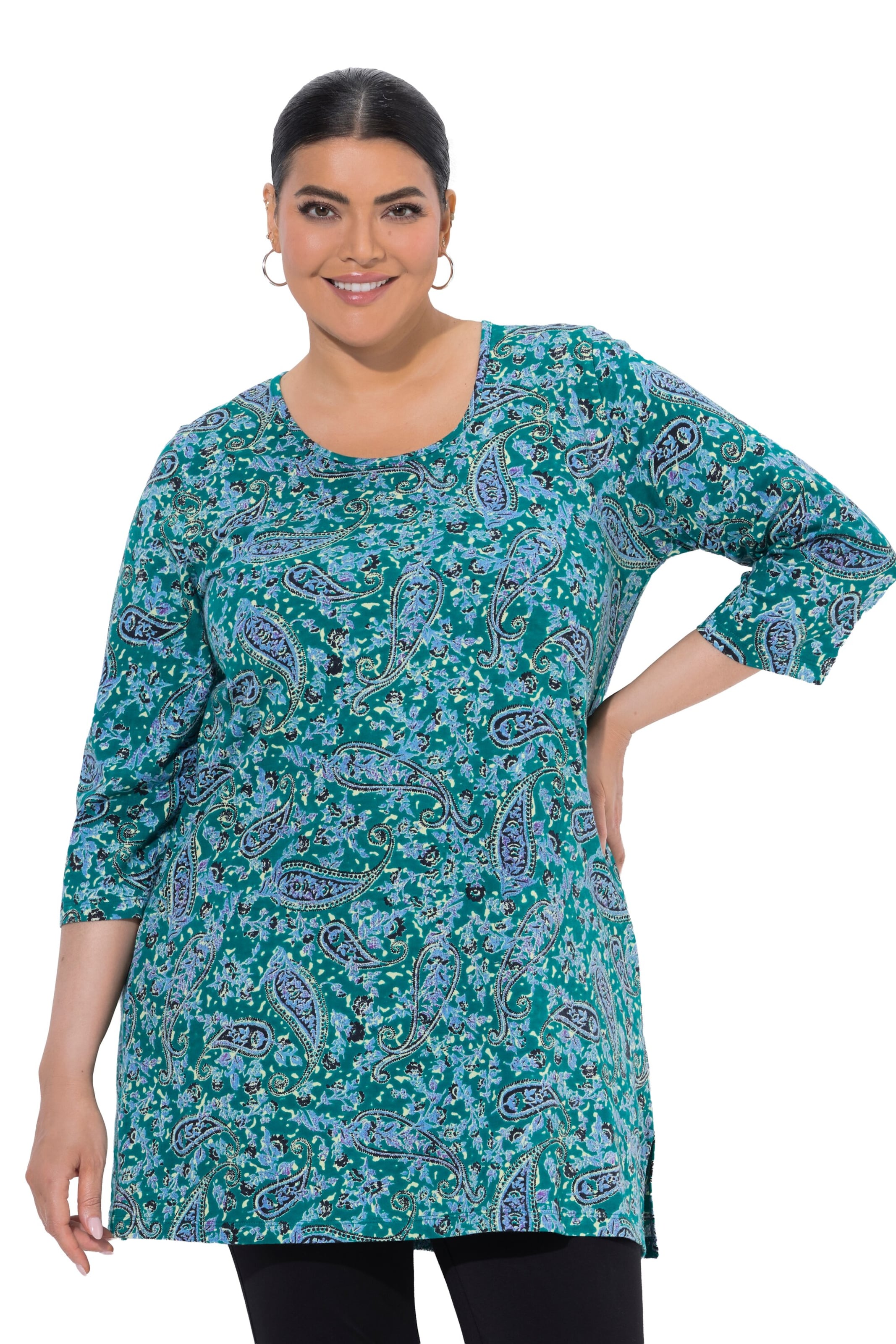 Ulla Popken Shirt in Blauw: voorkant