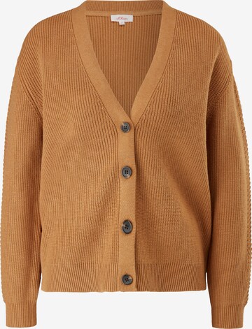 s.Oliver Knit Cardigan in Brown: front