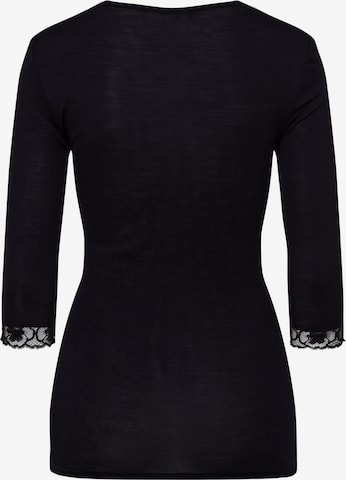 Hanro Undershirt ' Woolen Lace ' in Black