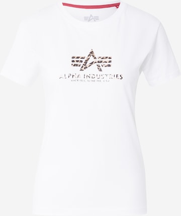 Tricou de la ALPHA INDUSTRIES pe alb: față
