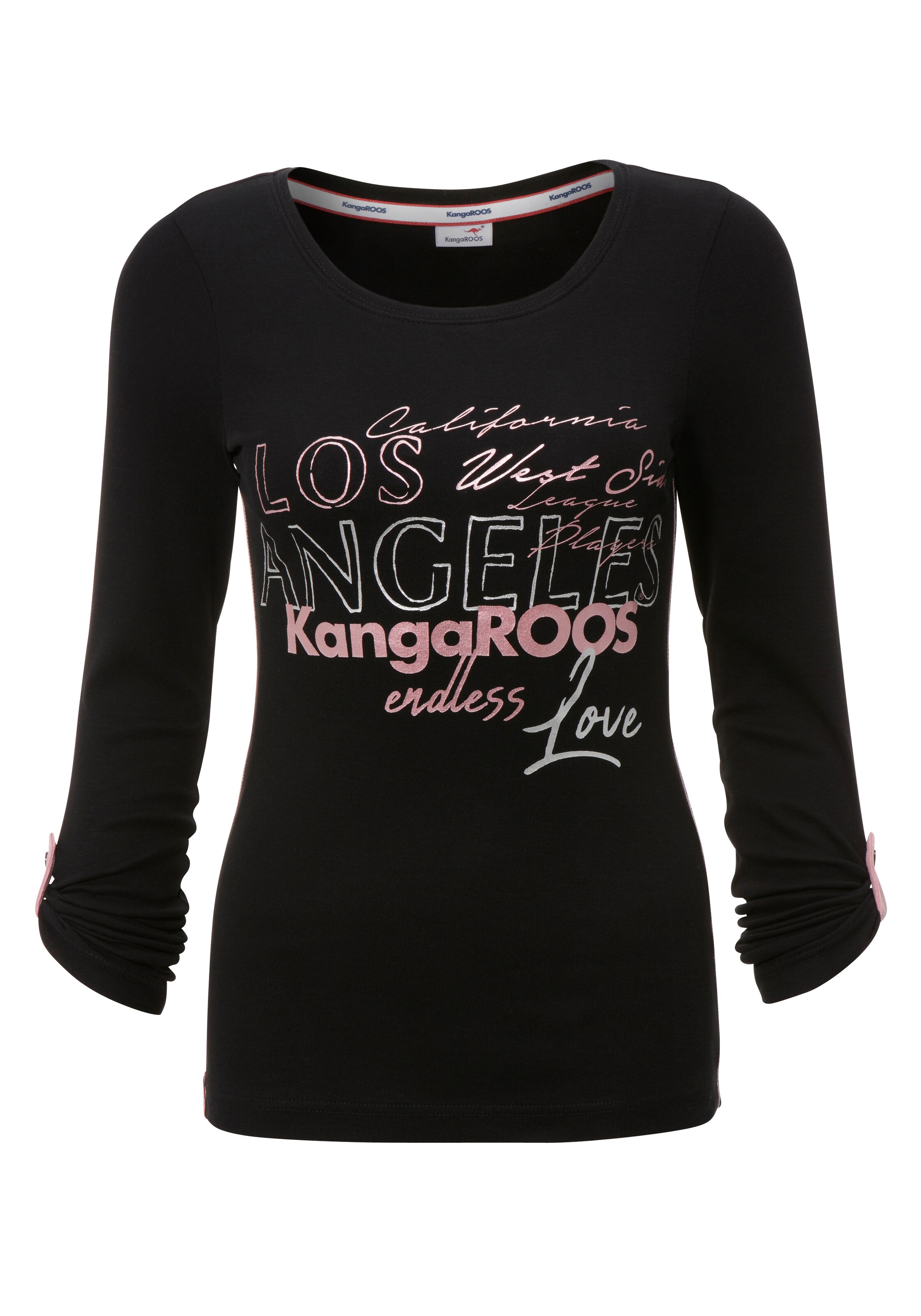 KangaROOS Shirt in Schwarz: Vorderseite