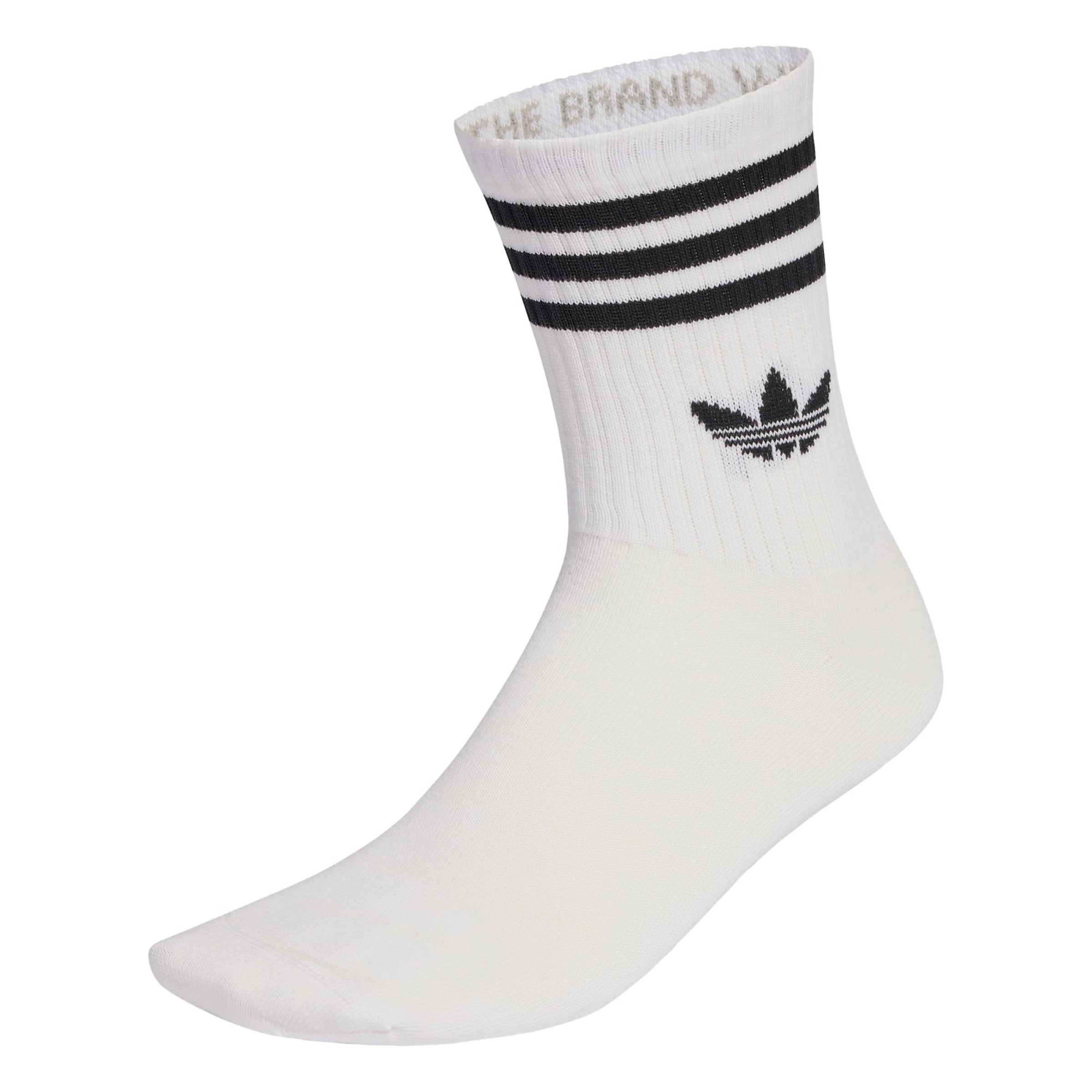 Șosete '3-STRIPES CREW 10 PAIRS' de la ADIDAS ORIGINALS pe alb: față