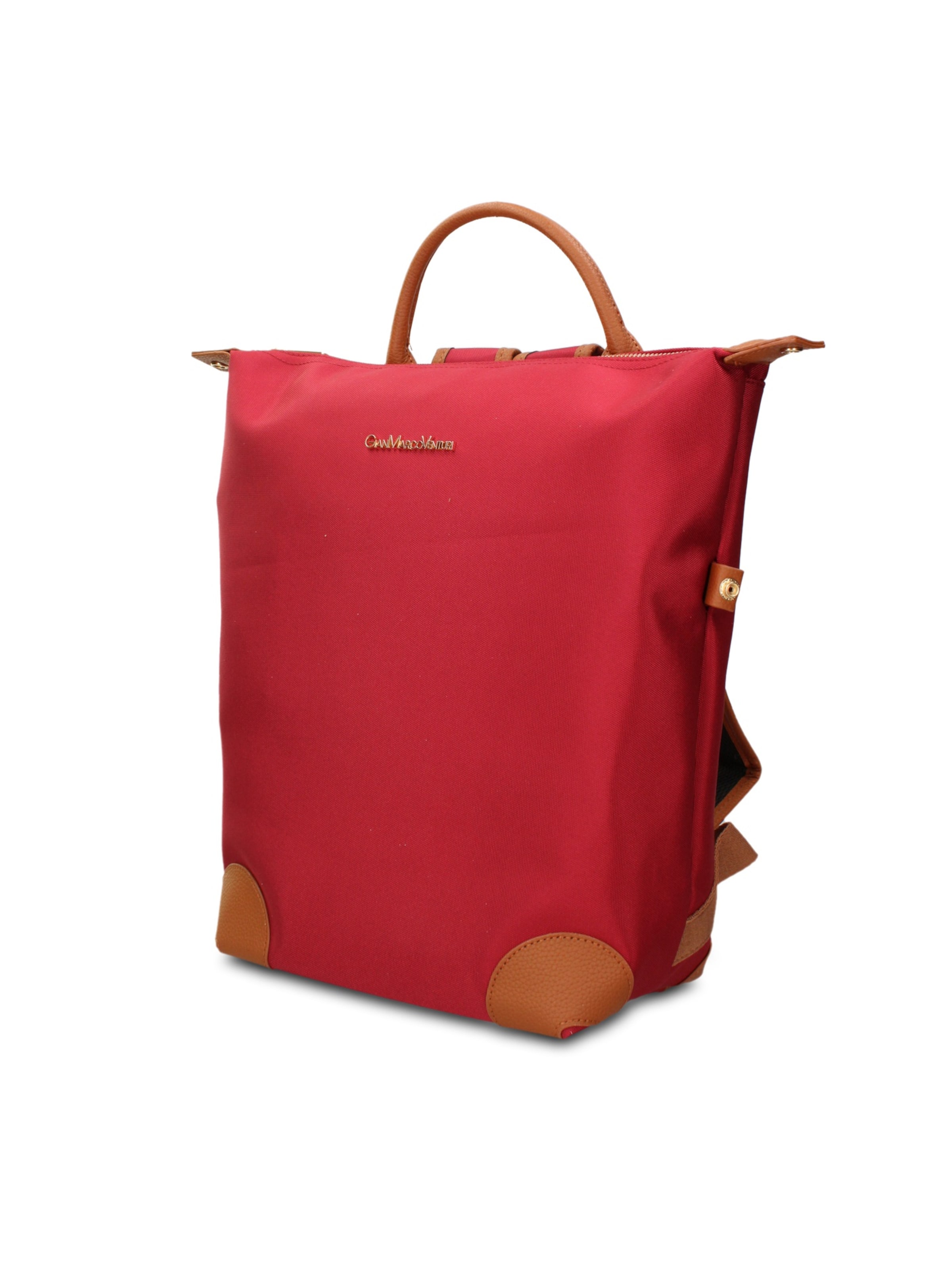 Zaino 'Zaino Novara Elite Gianmarco Venturi - Pelle Vegana 100% PU' di GianMarco Venturi in rosso
