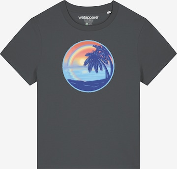 T-shirt ' Sunset Rainbow ' Watapparel en gris : devant