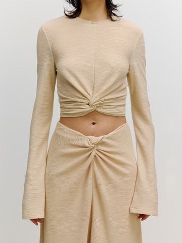 EDITED Shirt 'Imke' in Beige: voorkant