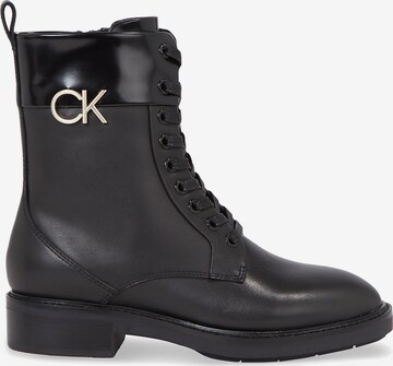 Calvin Klein Lace-Up Ankle Boots in Black