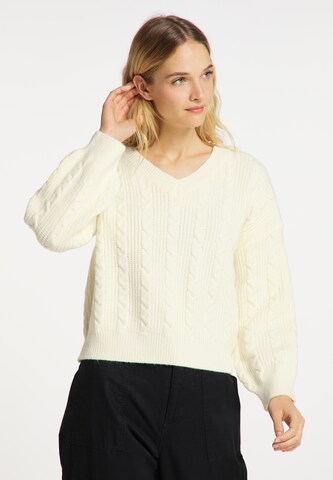 Pull-over DreiMaster Vintage en blanc : devant