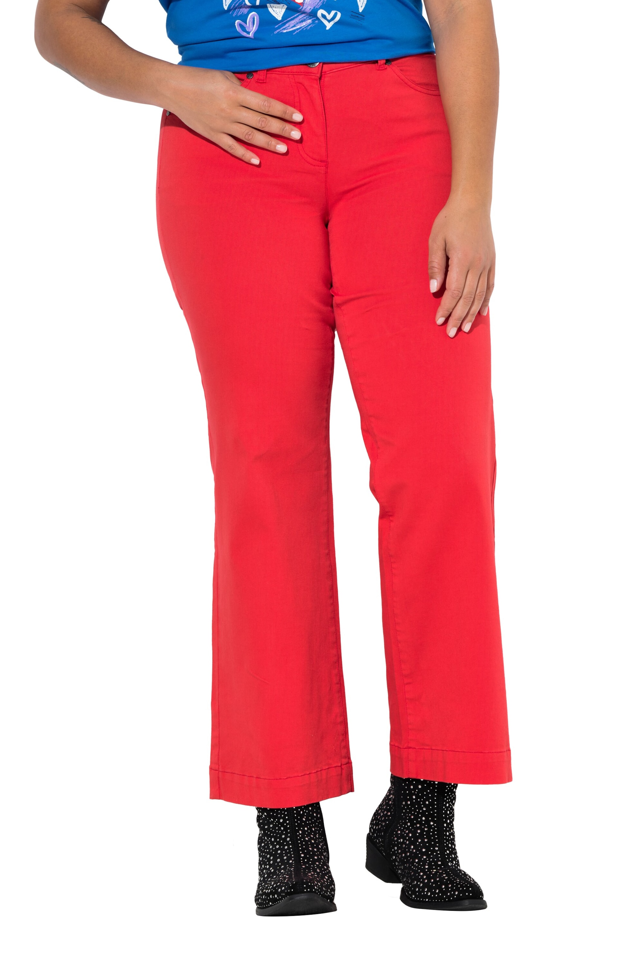 Angel of Style Wide leg Jeans in Red: front