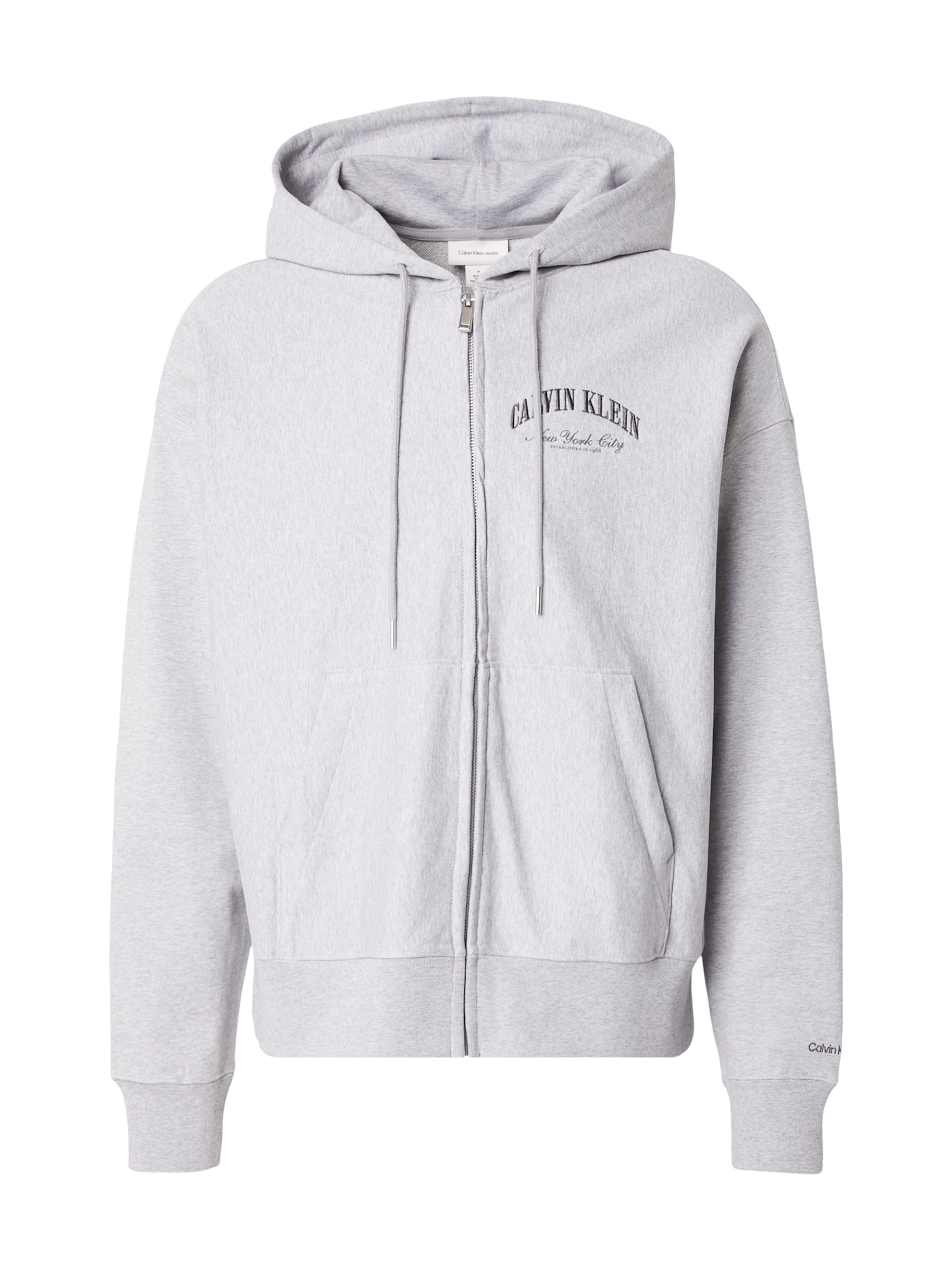 Calvin Klein Jeans Ζακέτα φούτερ σε γκρι: μπροστά