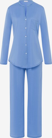 Pyjama ' Cotton Deluxe ' Hanro en bleu : devant