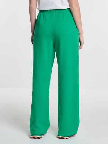 BIG STAR Wide leg Broek ' PEKINA ' in Groen