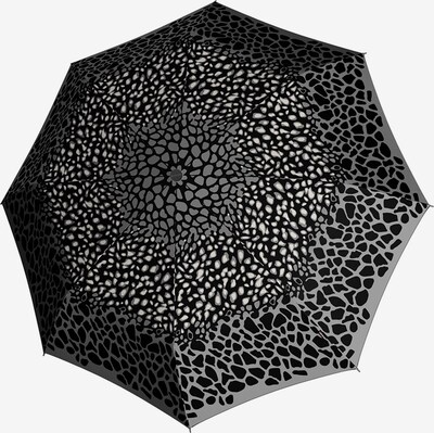KNIRPS Regenschirm in grau / schwarz / weiß, Produktansicht