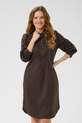 CULTURE Shirt dress in Brown: front