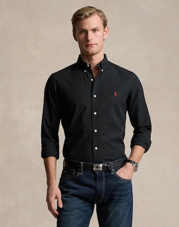 Slim fit Camicia di Polo Ralph Lauren in nero: frontale