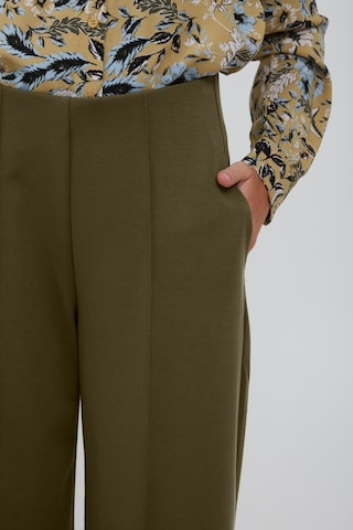 Wide leg Pantaloni 'KATE' de la ICHI pe verde
