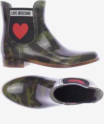 Love Moschino Dress Boots in 38 in Green: front