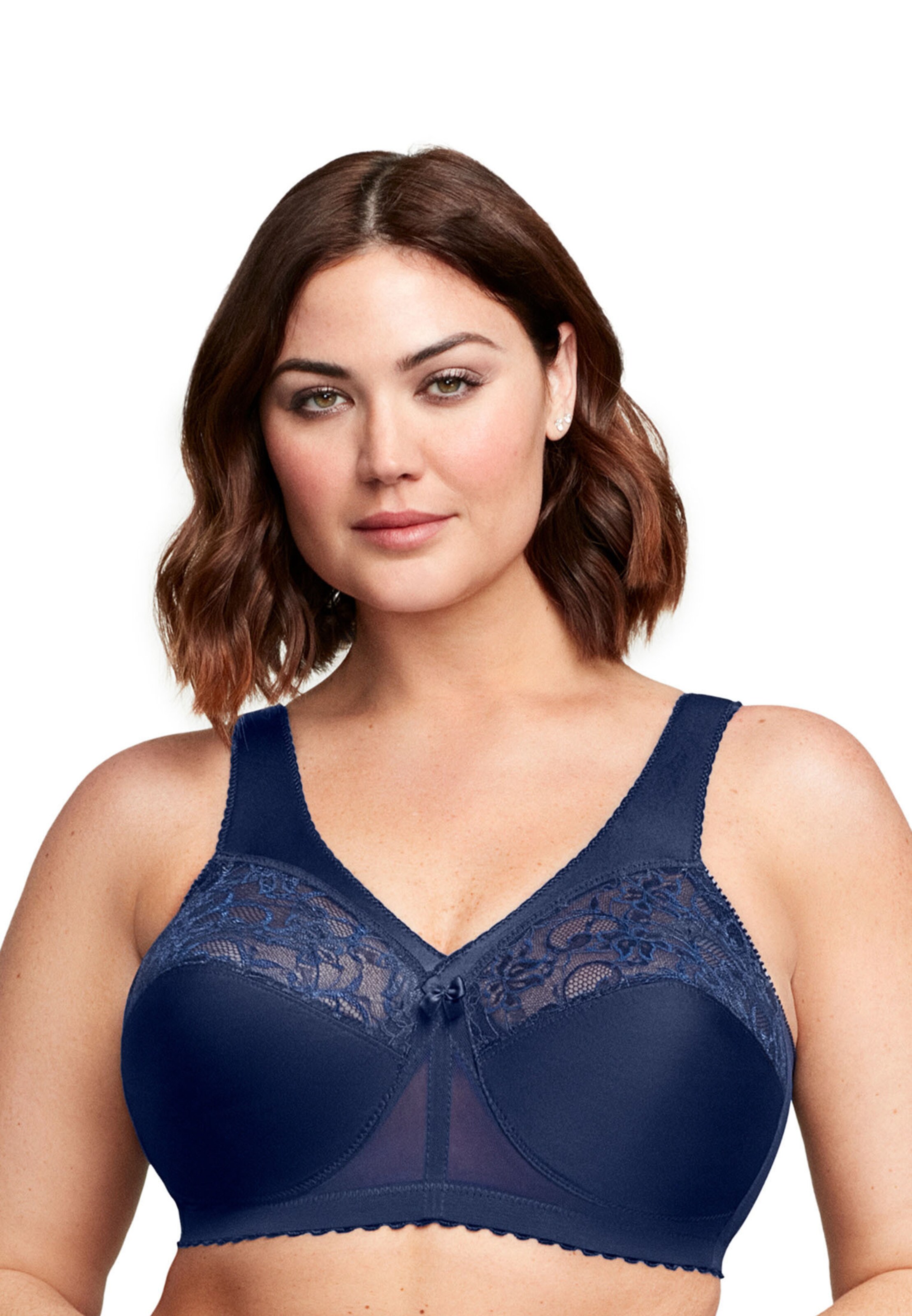 GLAMORISE Minimiser Bra in Blue: front