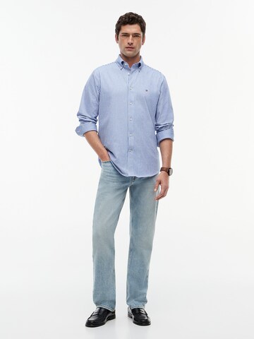 TOMMY HILFIGER Regular Fit Hemd 'Performance' in Blau