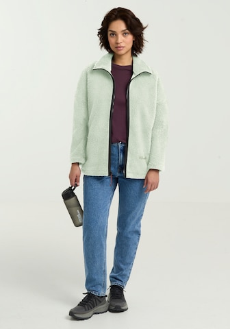 JACK WOLFSKIN Athletic Fleece Jacket in Green