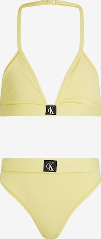 Bikini Calvin Klein Swimwear en jaune : devant