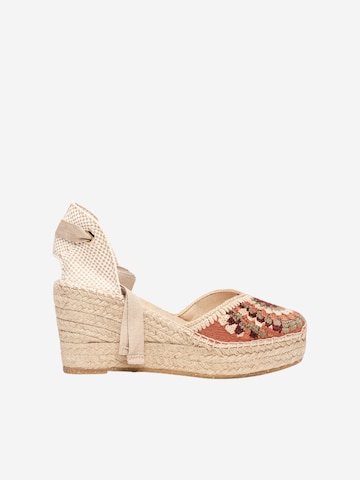 Sandales 'Alpargata Cuña 8 cm' Alhamas en rouge : devant