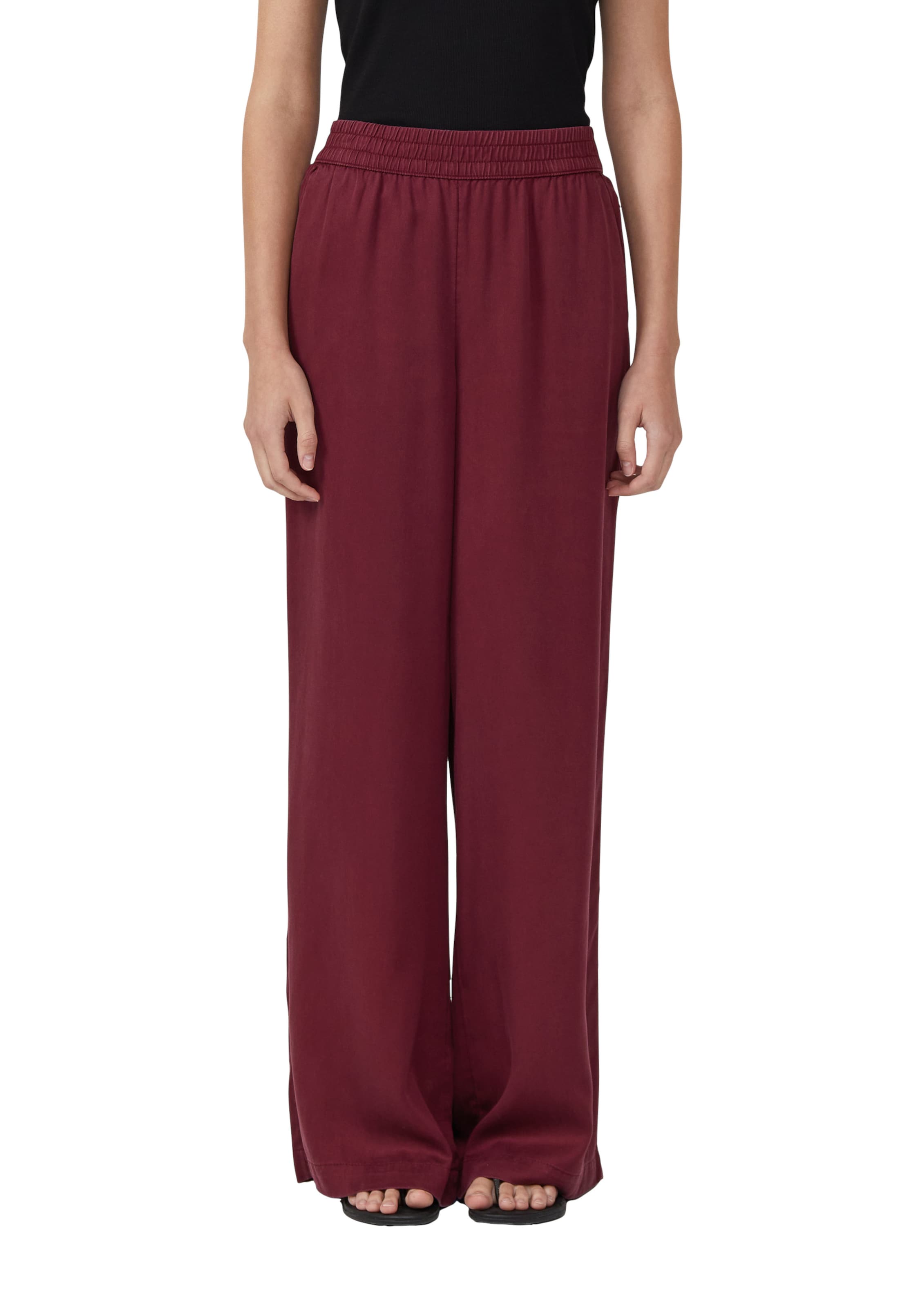 s.Oliver Wide Leg Hose in Rot: Vorderseite