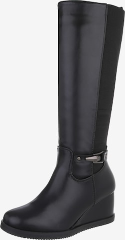 Ital-Design Boots in Black: front