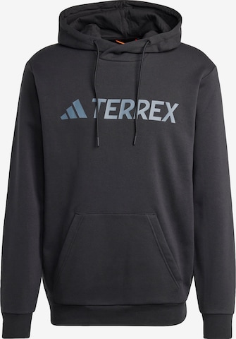 ADIDAS TERREXSportska sweater majica 'Multi Large Logo' - crna boja: prednji dio