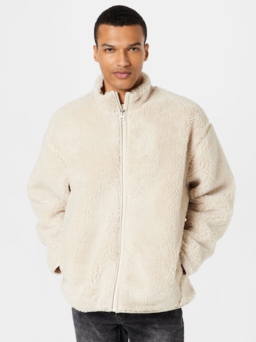 WEEKDAY Fleece Jacket 'Kai Pile' in White: front