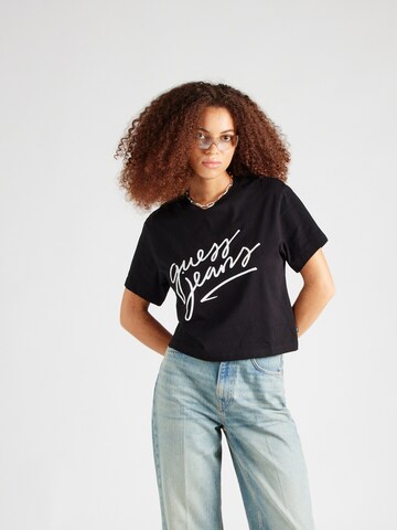 GUESS JEANS Tričko – černá: přední strana