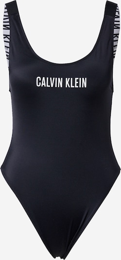 Calvin Klein Swimwear Jednodijelni kupaći kostim u crna / bijela, Pregled proizvoda