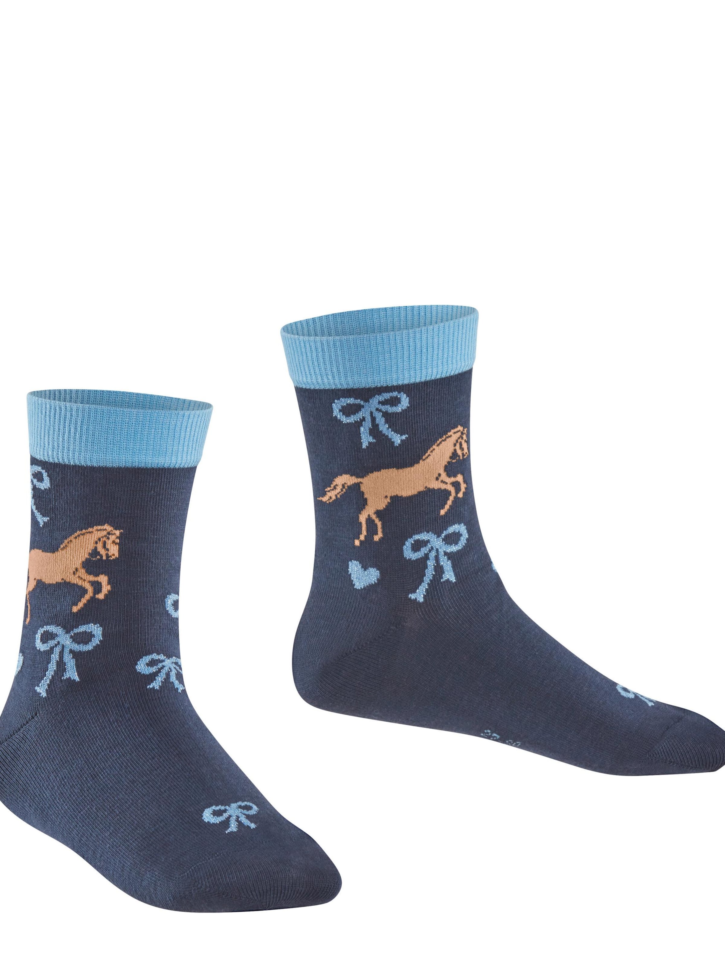 FALKE Socks 'Western Horses' in Blue