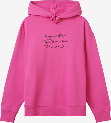 F4NT4STIC Sweatshirt 'Captain Mom' in Roze: voorkant