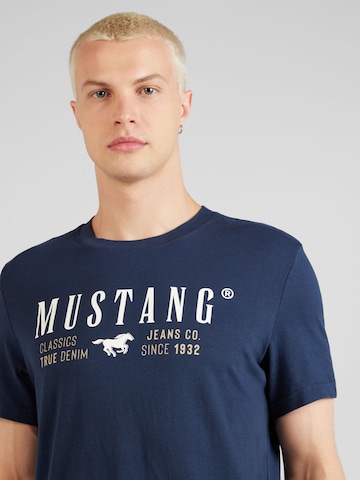 MUSTANG T-Shirt 'Alex' in Blau