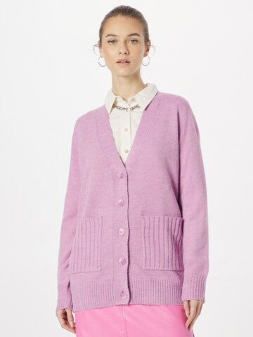 Cardigan 'MARAT' ICHI en violet : devant