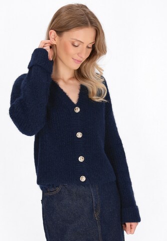 DreiMaster Maritim Knit cardigan in Blue: front