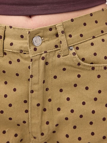 IT'S BASIC Regular Jeans 'POLKA MINI DENIM SHORTS' in Geel