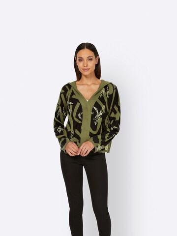 Cardigan heine en vert : devant