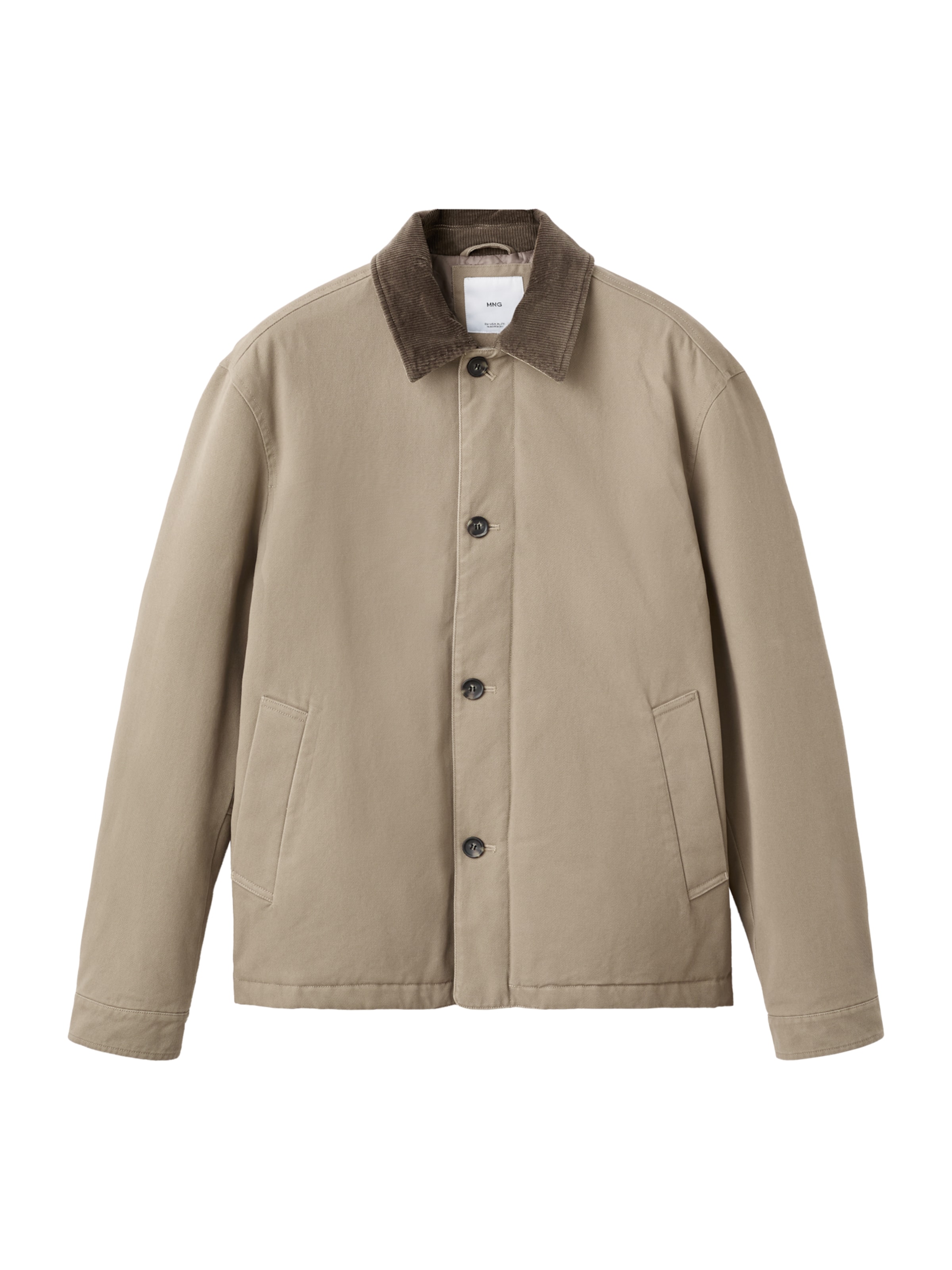 MANGO MAN Tussenjas &#x27;Theon&#x27; in Beige: voorkant