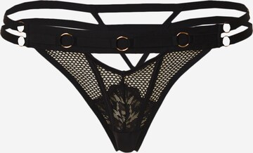 Tanga de la Hunkemöller pe negru: față