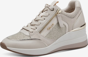 Baskets basses TAMARIS en beige : devant