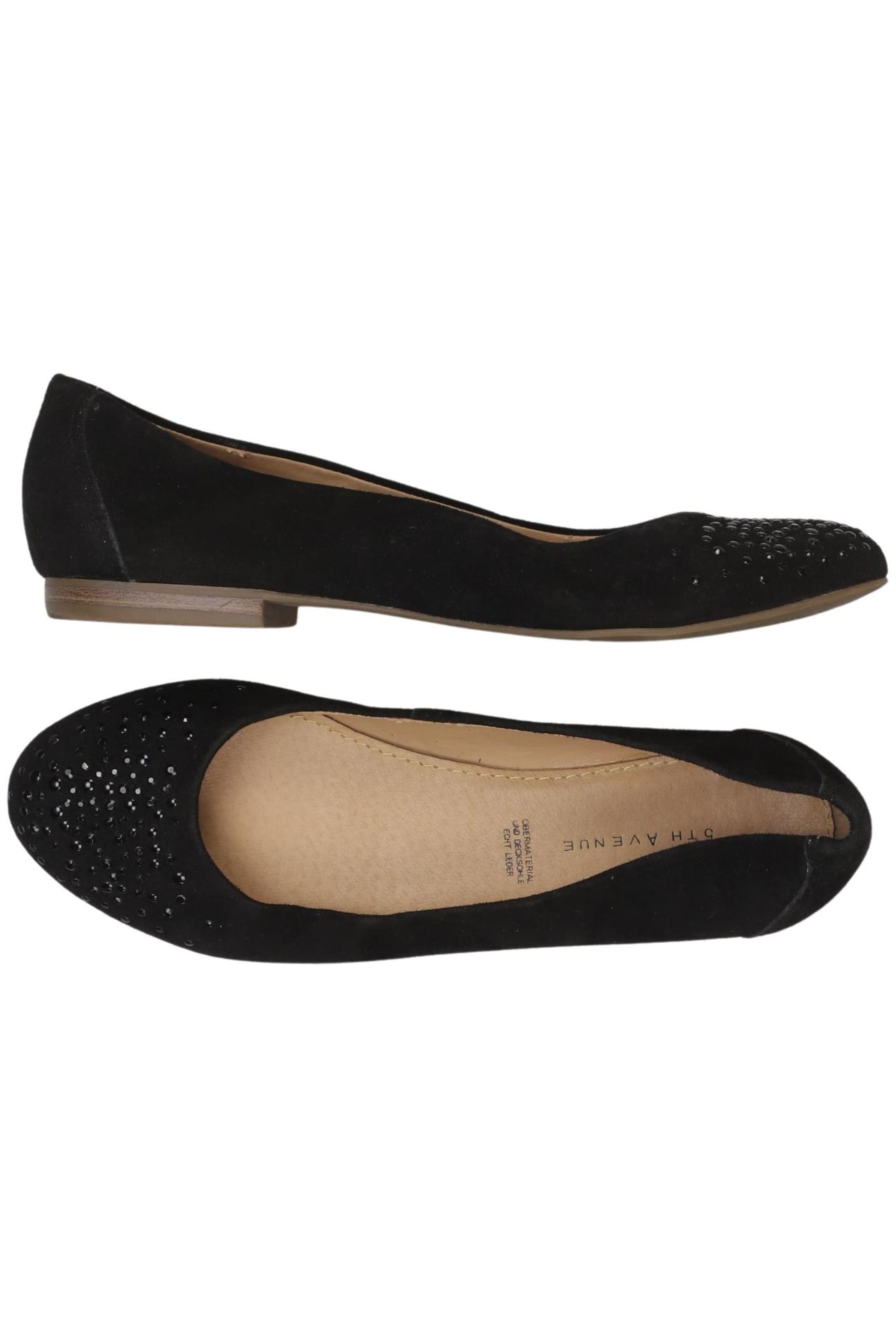5TH AVENUE Flats & Loafers in 38 in Black: front