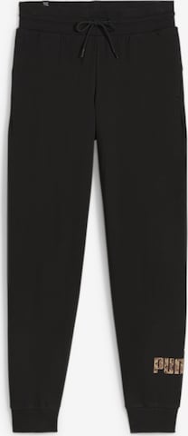 PUMA Tapered Workout Pants 'ESS+' in Black: front