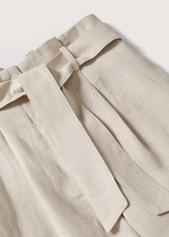 MANGO Regular Plissert bukse 'Ampabelt' i grå