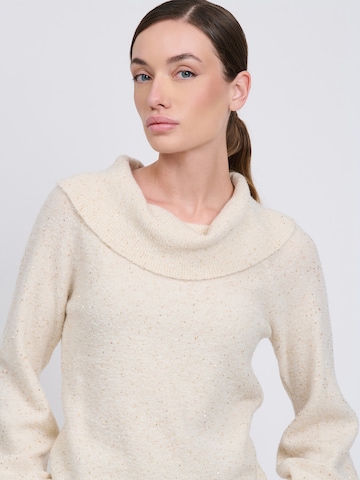 Influencer Sweter w kolorze beżowy